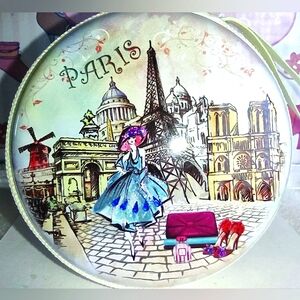 Paris Themed Zip up Storage Case Pouch